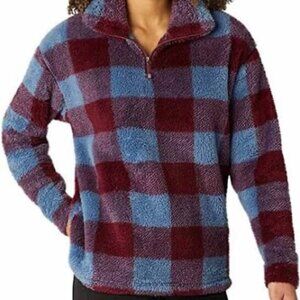 Eddie Bauer Comfy Cozy Soft 1/4 Zip Warm Teddy Fleece Plaid Pullover [size 2X]